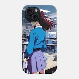 bookworm anime retro 90s aesthetic Phone Case