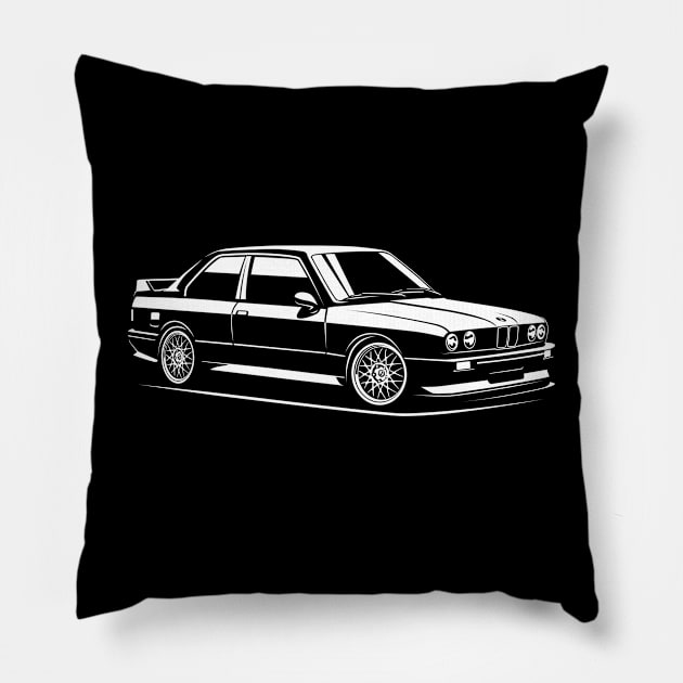 M3 E30 Pillow by fourdsign