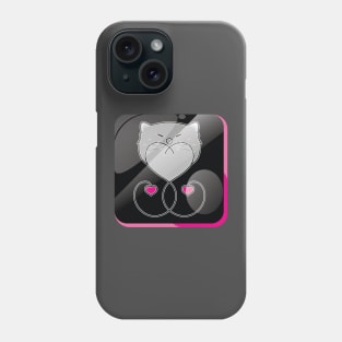 Shiny Cat Lover Button Phone Case