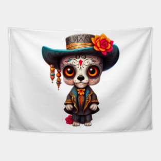 Dia de los Muertos Dog #10 Tapestry