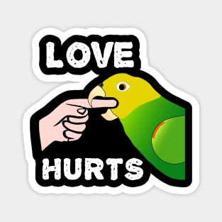 Love Hurts Double Yellow Headed Amazon Parrot Magnet