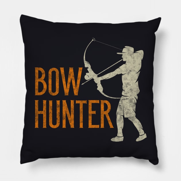 Bow Hunter Archer Bowman Pillow by Foxxy Merch