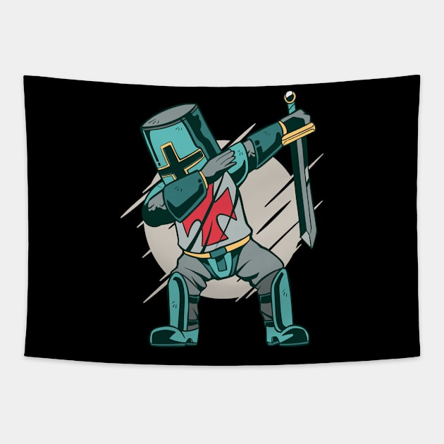 Funny English Knight Dabbing Tapestry by BamBam