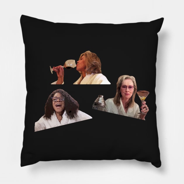 The Ladies who Lunch - Meryl Streep, Christine Baranski, Audra McDonald Pillow by baranskini