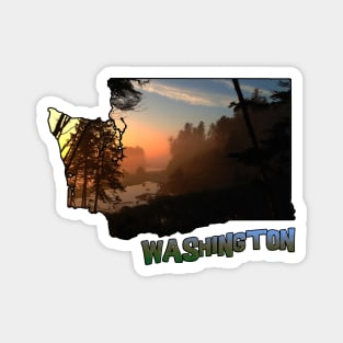 Washington State Outline (Pacific Coast) Magnet
