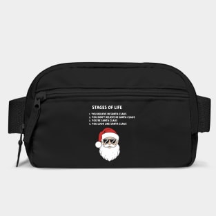 Funny Stages of Life Santa Claus Evolution Aging Humor Bag