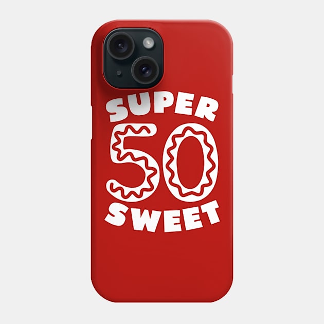 Super Sweet 50 White Donut Icing Phone Case by colorsplash