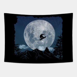 Snowboard Freestyle - Blue Moon Tapestry