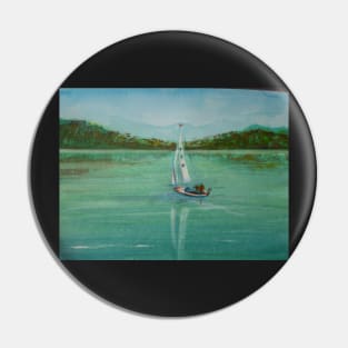 Yacht on the Bay Pin