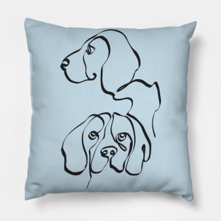 Abstract Line Dachsund Pillow