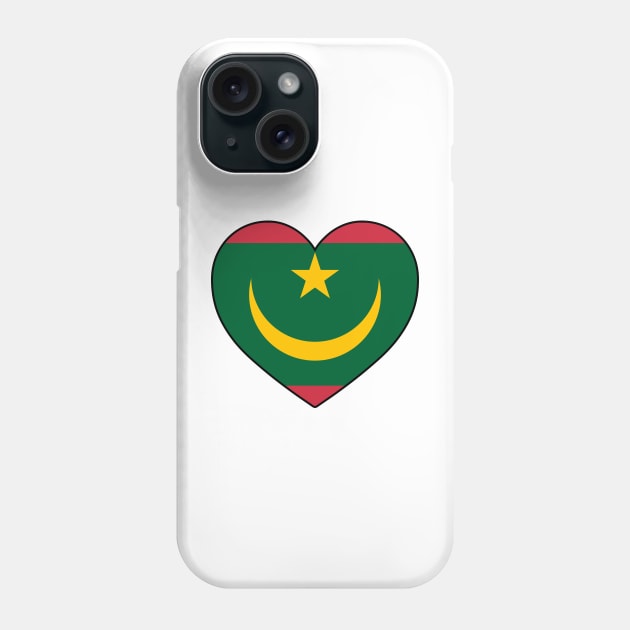 Heart - Mauritania Phone Case by Tridaak