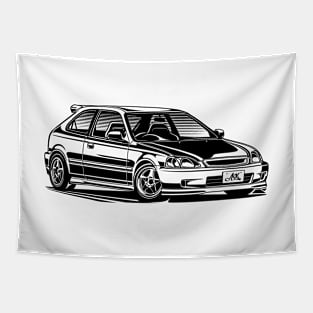 EUROBEAT INTENSIFIES - CIVIC EK9 full-body version Tapestry