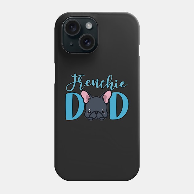 black french bulldog dad kawaii cute adorable Phone Case by astronauticarte