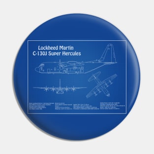 C-130 Hercules - Airplane Blueprint -  AD Pin