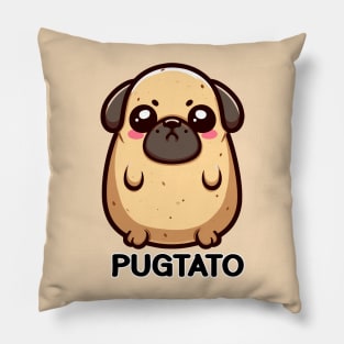 Pugtato Potato Pug Pillow