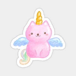 Valentine's day cute cat unicorn Magnet