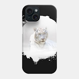 White Tiger Animal Wildlife Jungle Nature Adventure Hunt Mist Phone Case