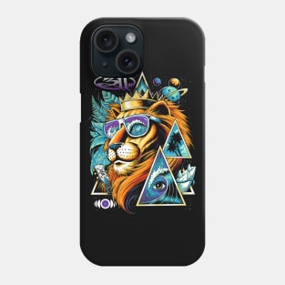 lion triangle vintage band three 11 Phone Case