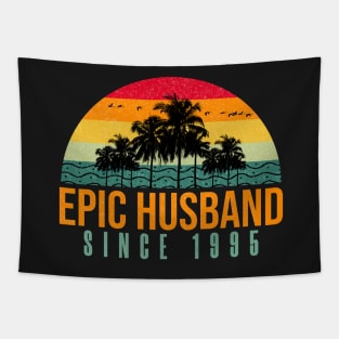 Epic Husband Since 1995 - Funny 27th wedding anniversary gift for him Tapestry