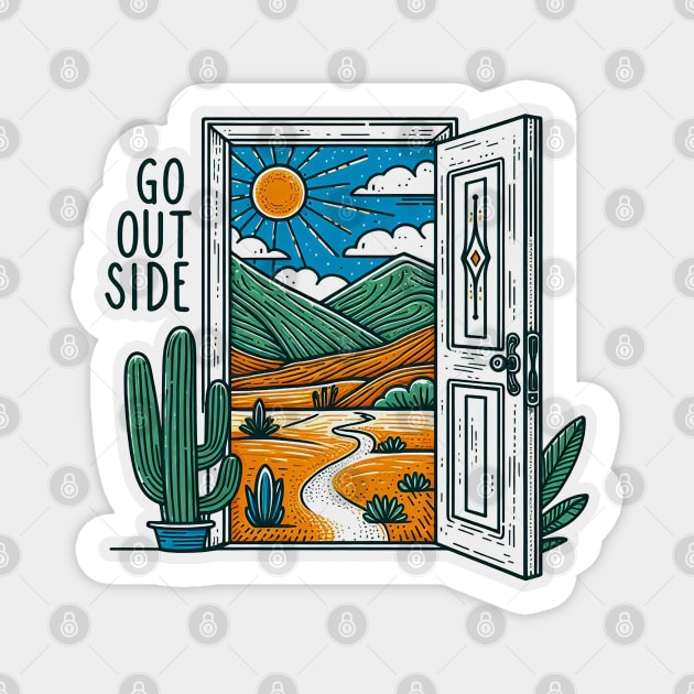 go outside Magnet by Yaydsign