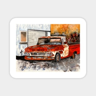 Chevy old antique truck painting Magnet