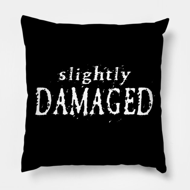 Slightly Damaged White Pillow by Shawnsonart