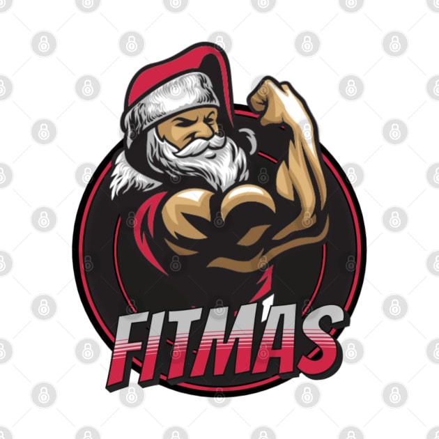 Fitmas, Gym wear t-shirt, Gym products, Christmas, Santa claus by ALCOHOL