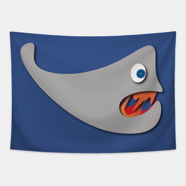 Angry Shark Tapestry by murshid