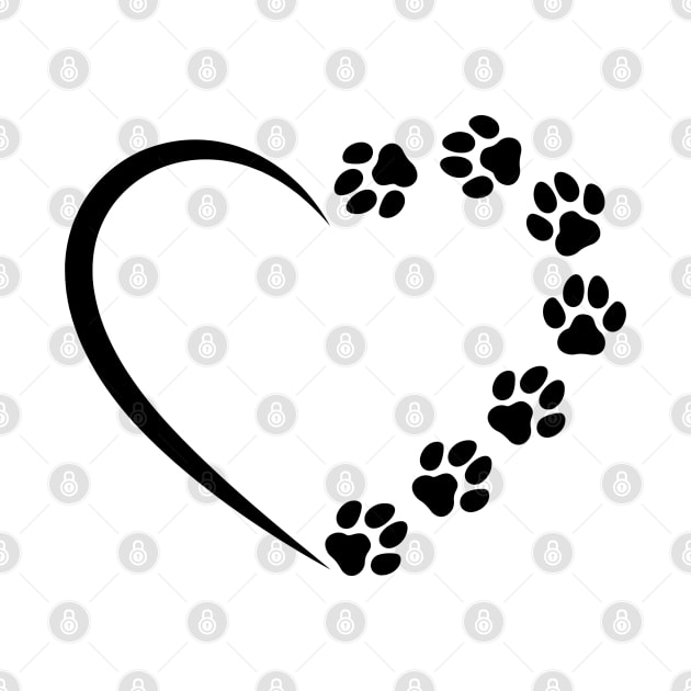 Paw Print. Dog paw print. Puppy paw. Dog paw Silhouette by designgoodstore_2