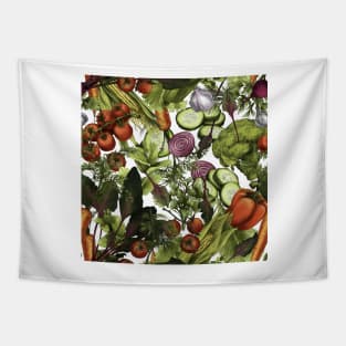 Vegetable nature pattern on white Tapestry