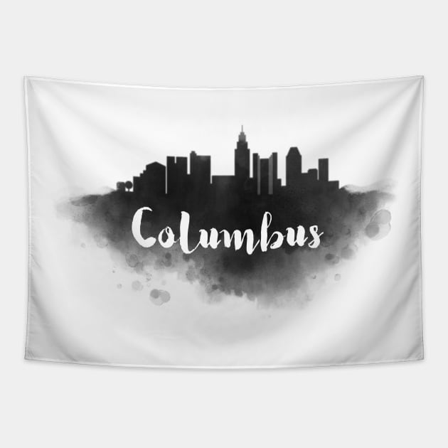 Columbus watercolor Tapestry by kursatunsal