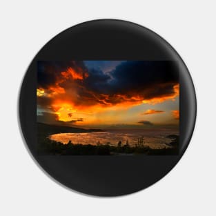 Sunset at Zogeria - Spetses island Pin