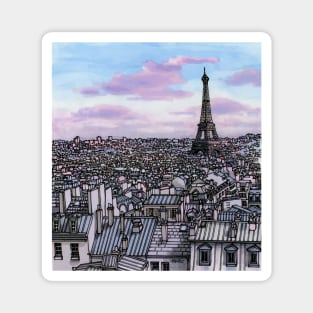 Paris in Purple Magnet