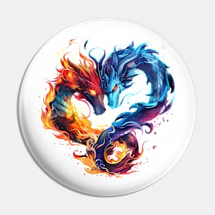 Heart shaped dragons Pin