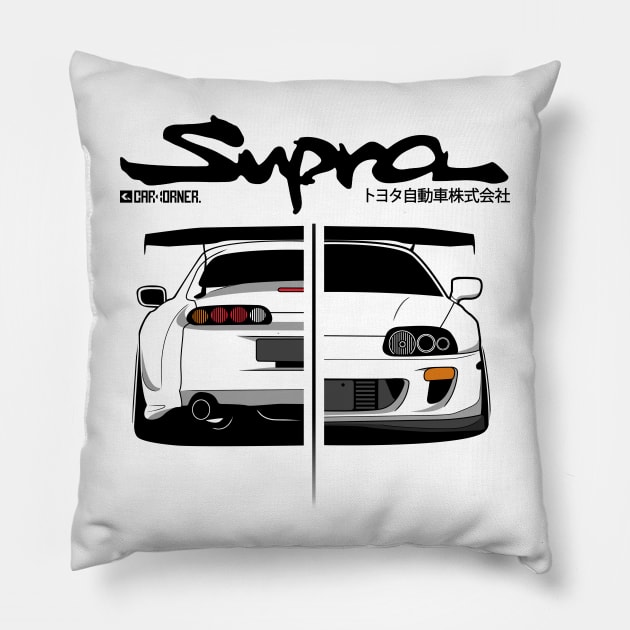 JDM - Supra MK4 - CarCorner Pillow by CarCorner - Automotive Artwork