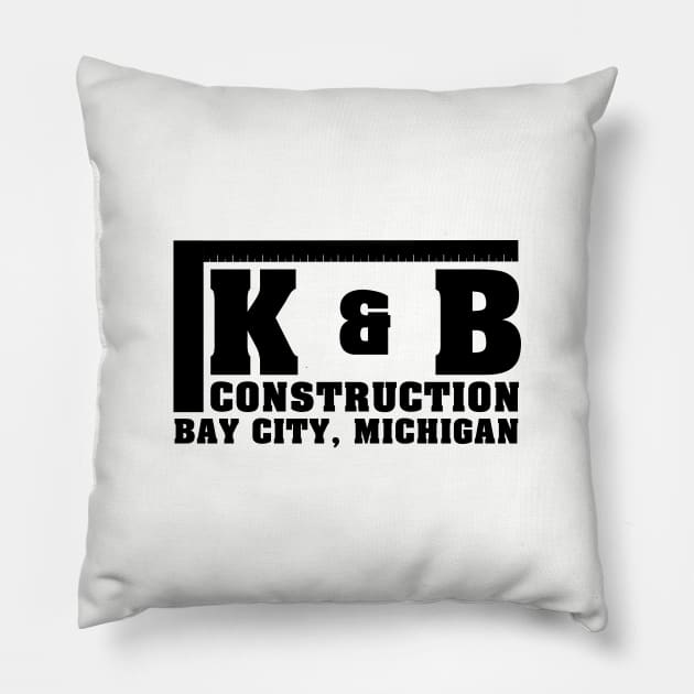K & B Construction Bay City, MI Pillow by StadiumSquad