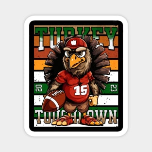 Turkey Touchdown, Football Thanksgiving Gift Magnet