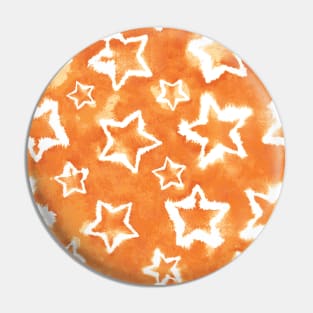 Orange Tie Dye Stars Pin