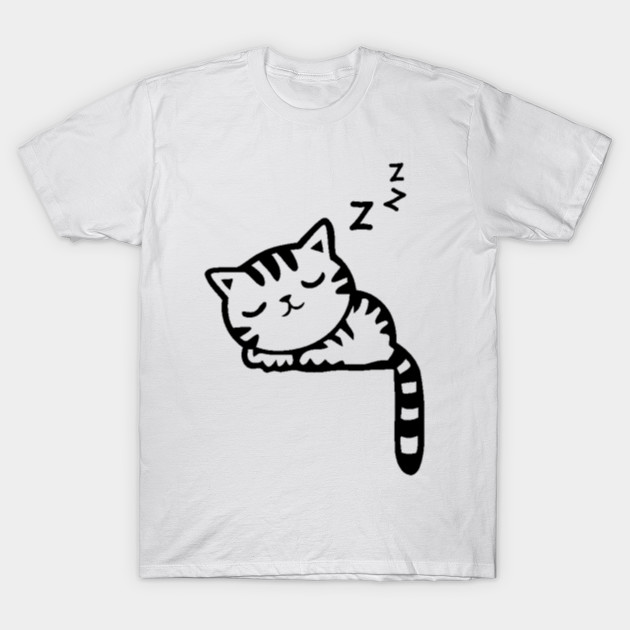 Cute Sleeping Crazy Cat Lady Sleeping Cat T Shirt Teepublic