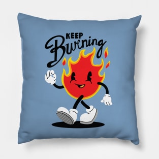 Cute Mascot Fire Pillow