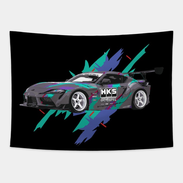 hks a90 supra jdm hypermax Tapestry by cowtown_cowboy