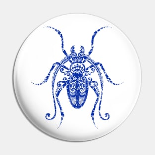Print with Ornate Exotic Beetle Pin