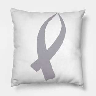 Awareness Ribbon (Gray) Pillow