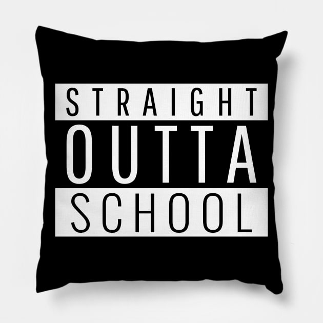 Straight outta school Pillow by Istanbul