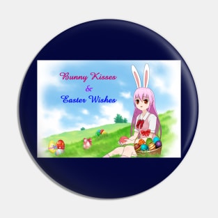 Bunny Kisses & Easter Wishes (Customizable) Pin