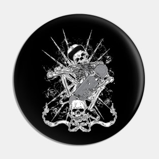 THE SKATEBOARD SKULL Pin