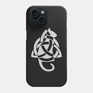 Celtic Triquetra Cat East Silhouette Phone Case