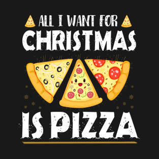 Pizza Christmas Xmas Men Boys Crustmas Gifts T-Shirt