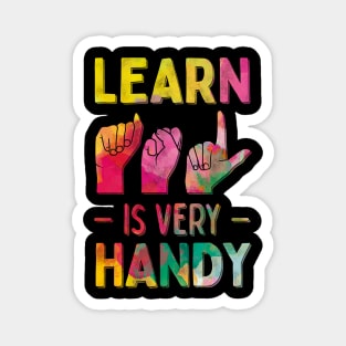 Learn ASL Is Very Handy Cute American Sign Language Magnet