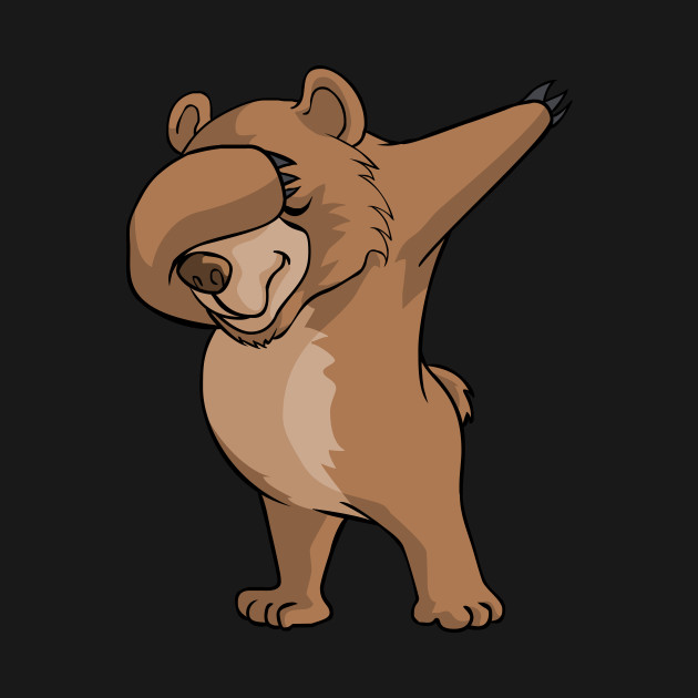Dabbing Bear Funny Dab Gift for birthday or in any occasion - Dabbing Bear - T-Shirt | TeePublic